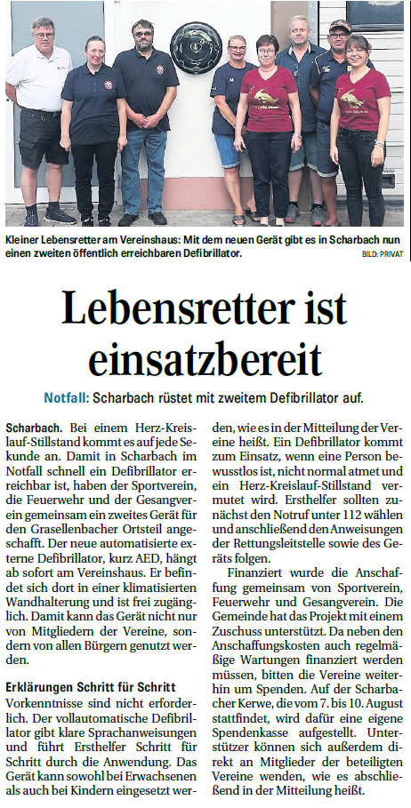 Lebensretter ist einsatzbereit Pressetext vom 01_08_2026